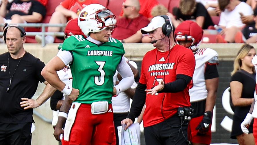 Jeff Brohm and Lincoln Keinholtz