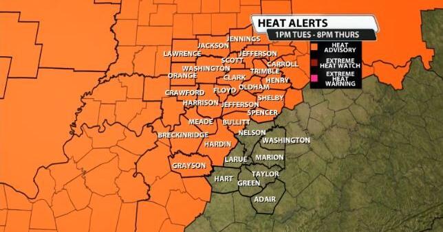 Heat Advisory issued for our area Aug 31, 2026 Aug 31, 2026 Updated 7 mins ago