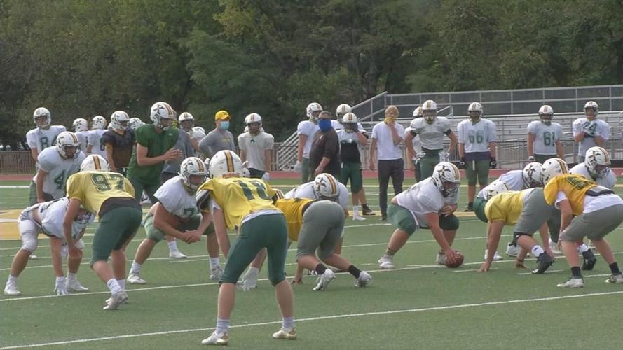 The St. Xavier football team scrimmages during a practice