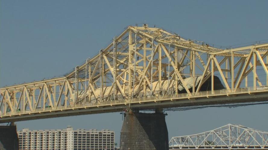2nd Street bridge tarp gone