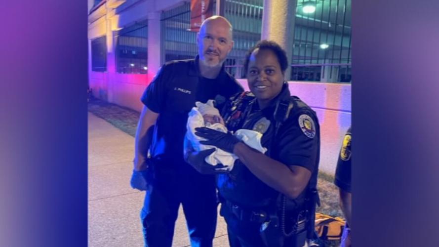 Officer Tonya Ballard with baby