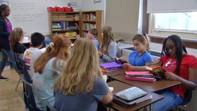 Students at Barret Traditional Middle School