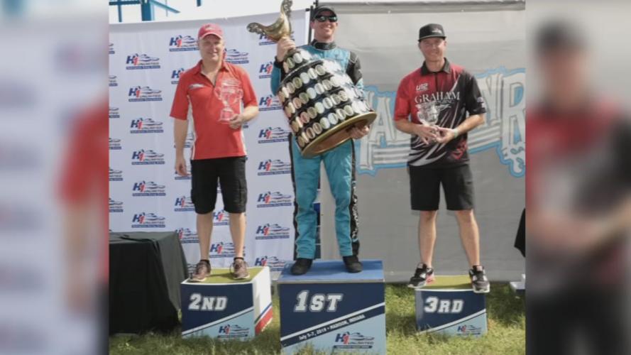 Jimmy Shane on podium