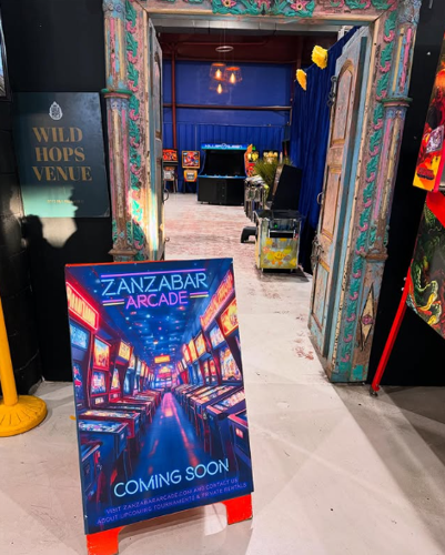 Zanzabar Arcade sign via Instagram 2-5-25