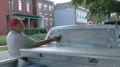 Sherman Minton Pipe Hits Car