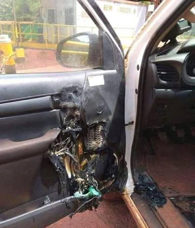 Exploded Hand Sanitizer In Car