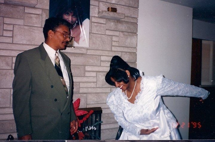 Charles Adams with daughter