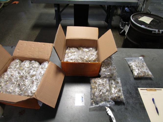 Counterfeit jewelry intercepted by federal officials at UPS Worldport in Louisville in July 2023
