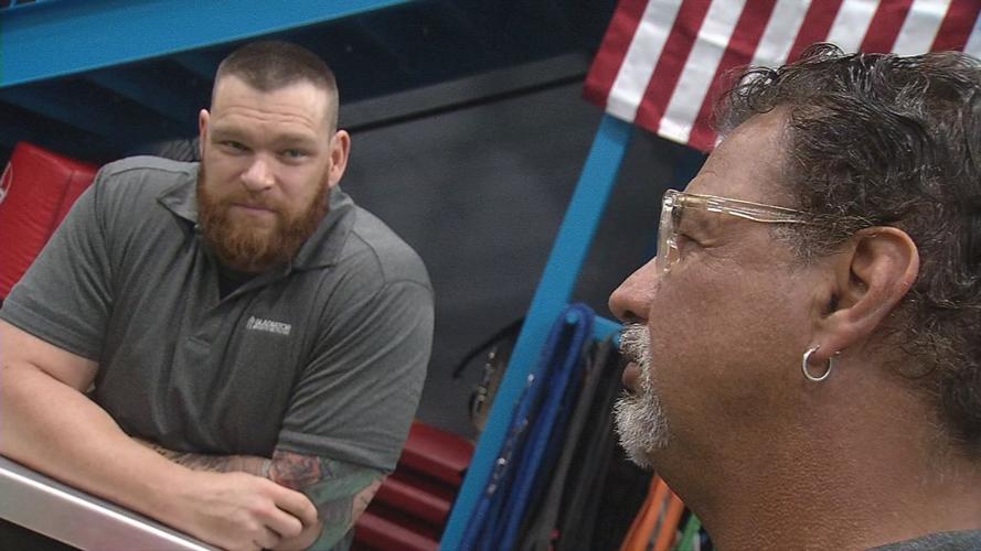 WDRB's Gina Glaros competes in Ohio Valley Wrestling's first combine