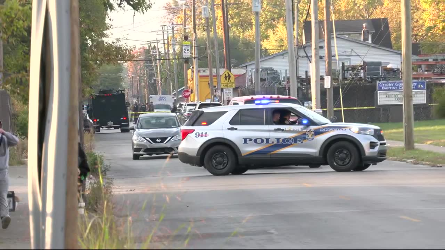 LMPD vehicle near shooting in west Louisville