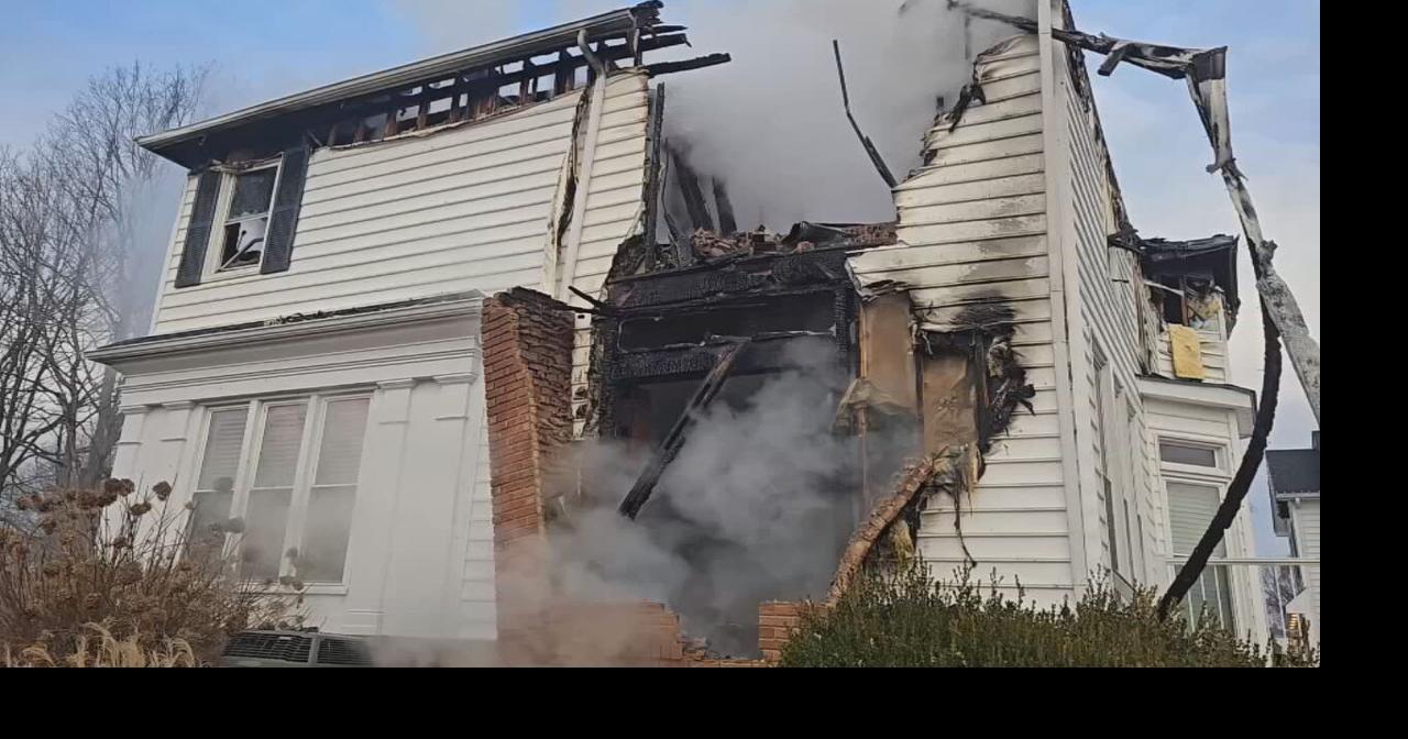 Firefighter taken to hospital after falling through floor during southern Indiana house fire