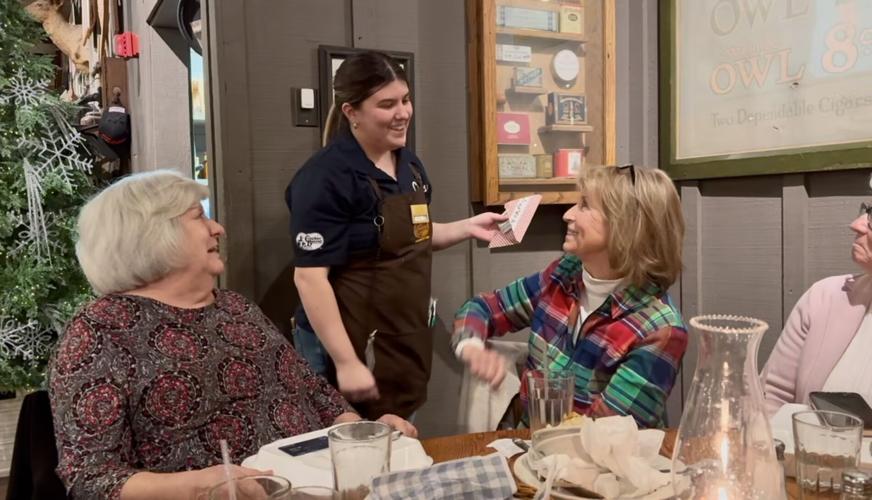 Bible study group gifts Cracker Barrel employee $1,000 tip