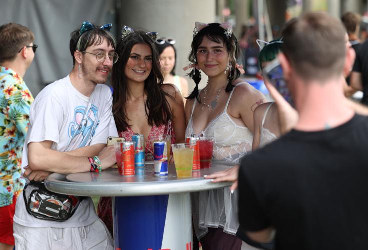 People pose for a photograph at Forecastle.JPG