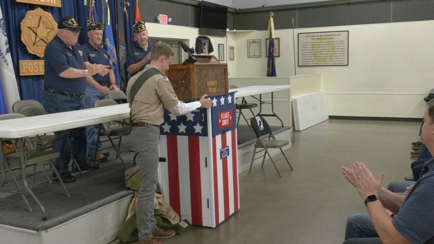 US flag retirement box