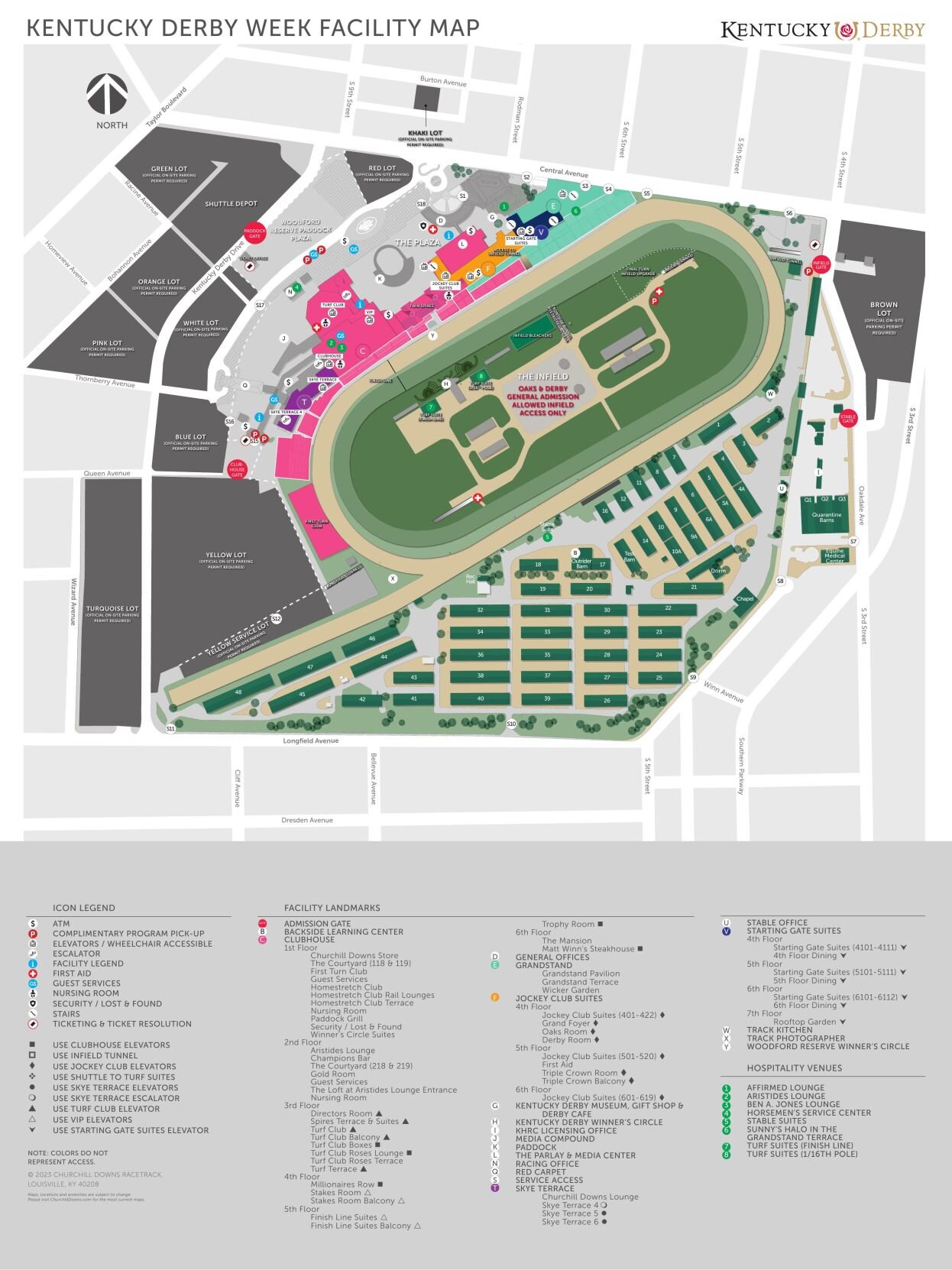 Churchill Downs Facility Map 2023