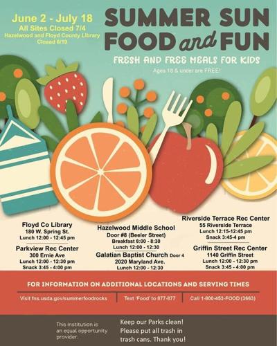 Floyd County Summer Food and Sun Fun food program