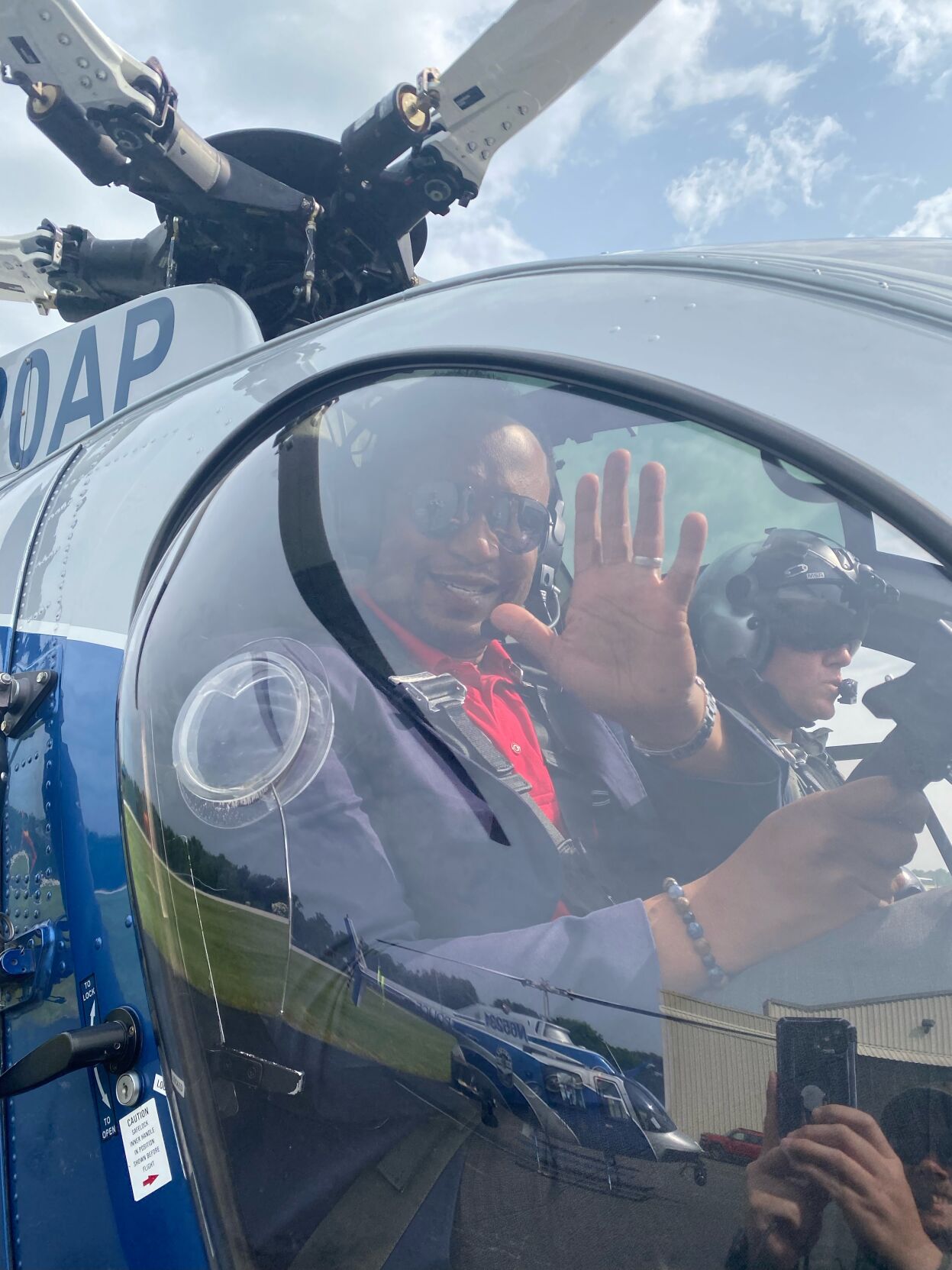 Stephan Johnson waves from LMPD chopper