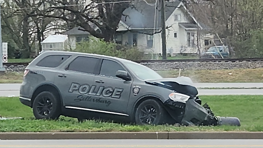 Sellersburg Police SUV damaged in crash