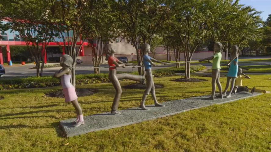 Sculpture outside St. Jude Children's Research Hospital in Memphis