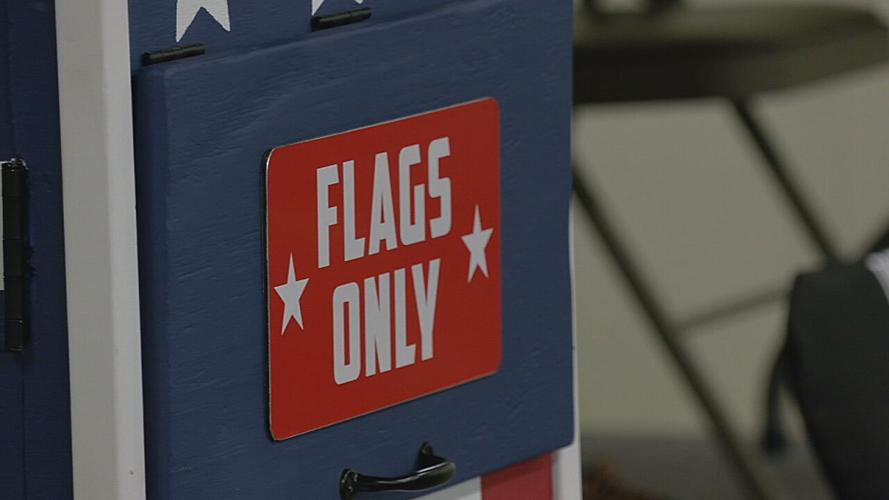 US flag retirement box