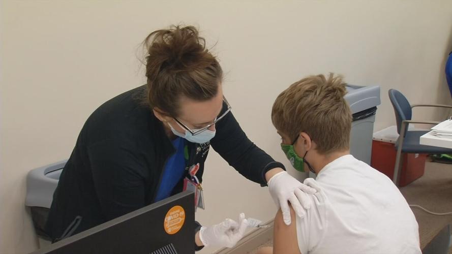 Youth receiving COVID-19 vaccination at Norton Healthcare's Breckenridge Lane clinic