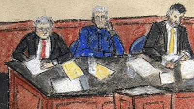 Lawson trial sketch
