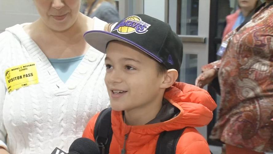 Marnel C. Moorman School student on opening day, Dec. 9, 2019