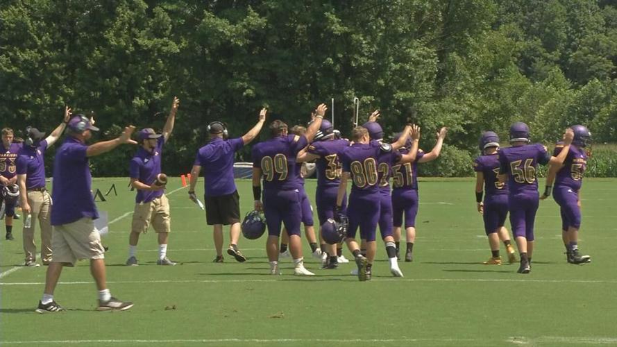 Scottsburg met Lawrenceburg in a preseason football scrimmage Saturday