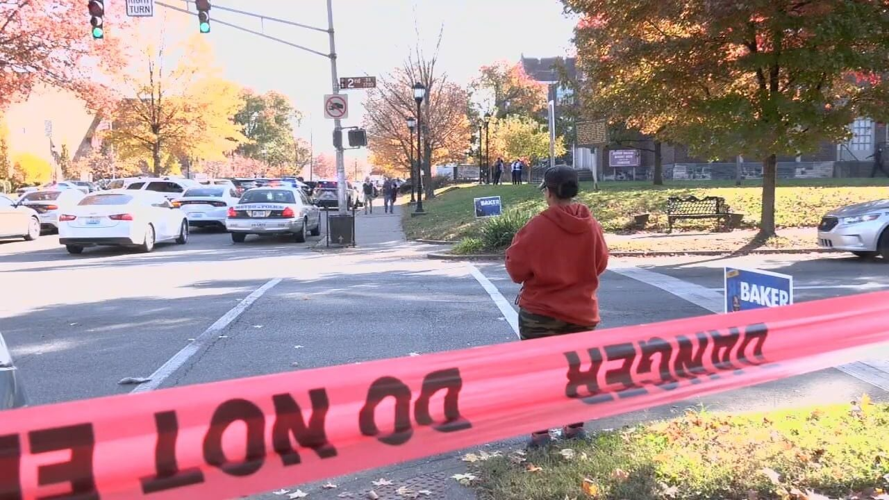 First responders outside Noe Middle School after threat