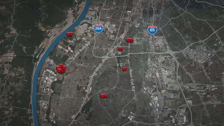 Map of shootings from June 1 through June 2