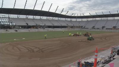 Lynn Family Stadium gets fresh turf