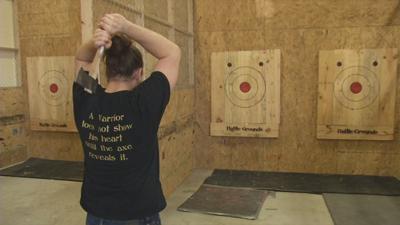 New coffee shop in Clarksville features axe-throwing area