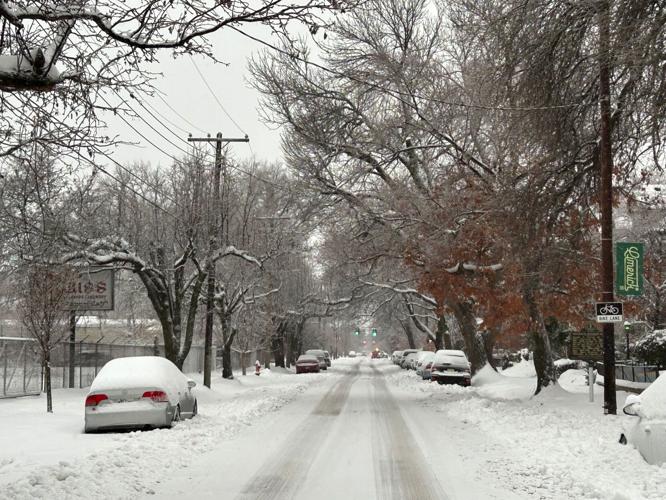 Snow and ice in downtown Louisville