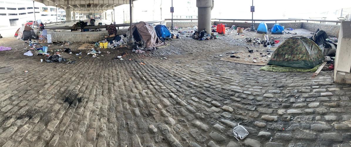 HOMELESS CAMP - THIRD STREET RAMP 3-23-2023 (14).JPG