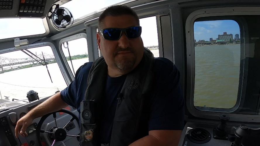 LMPD River Patrol on Ohio River, May 25, 2022, Officer Chad Crick
