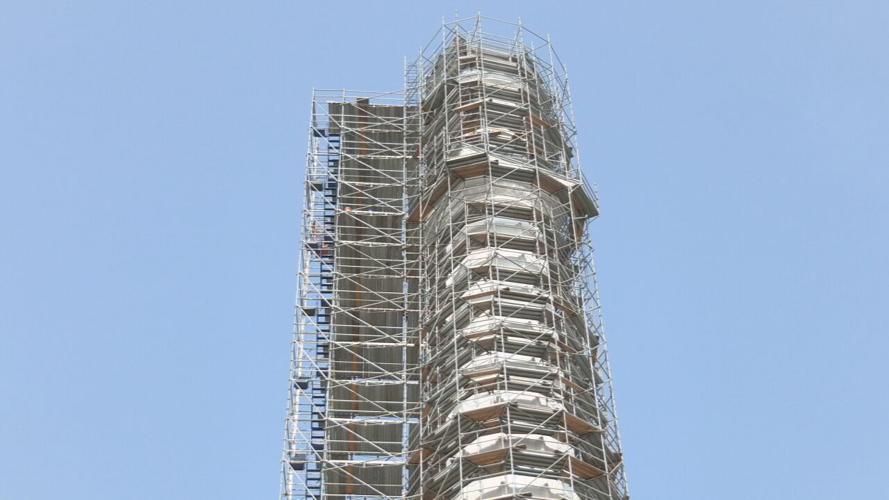 Renovation taking place at the Louisville Water Tower
