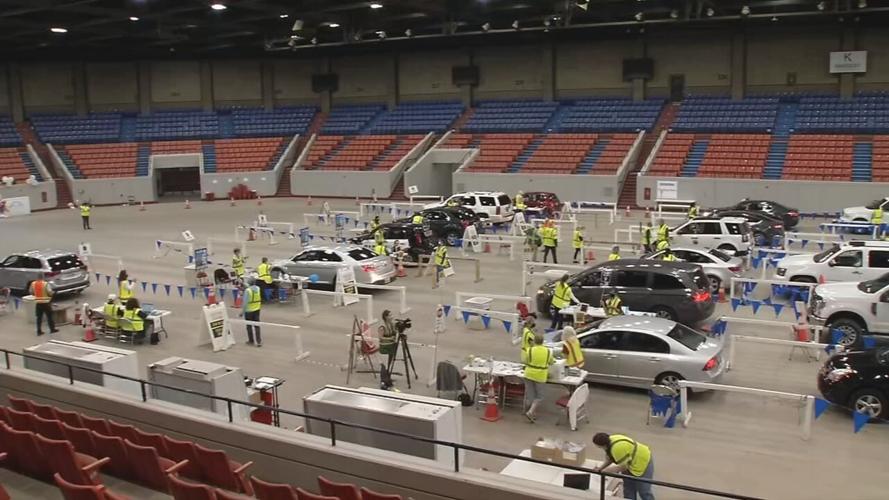 LouVax COVID-19 vaccine clinic at Broadbent Arena