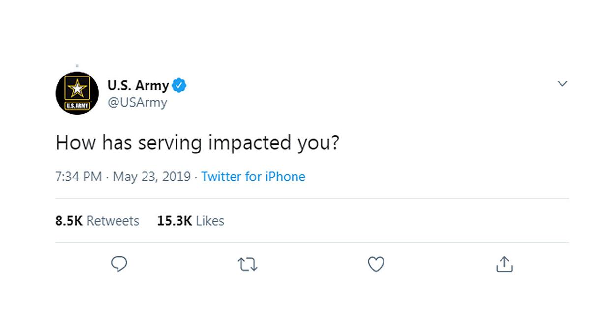 Tweet by U.S. Army elicits a flood of unexpected responses | National