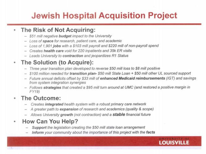 one page u of l ky one talking points