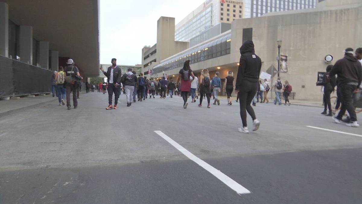 Protesters march through downtown Louisville 9/24/20