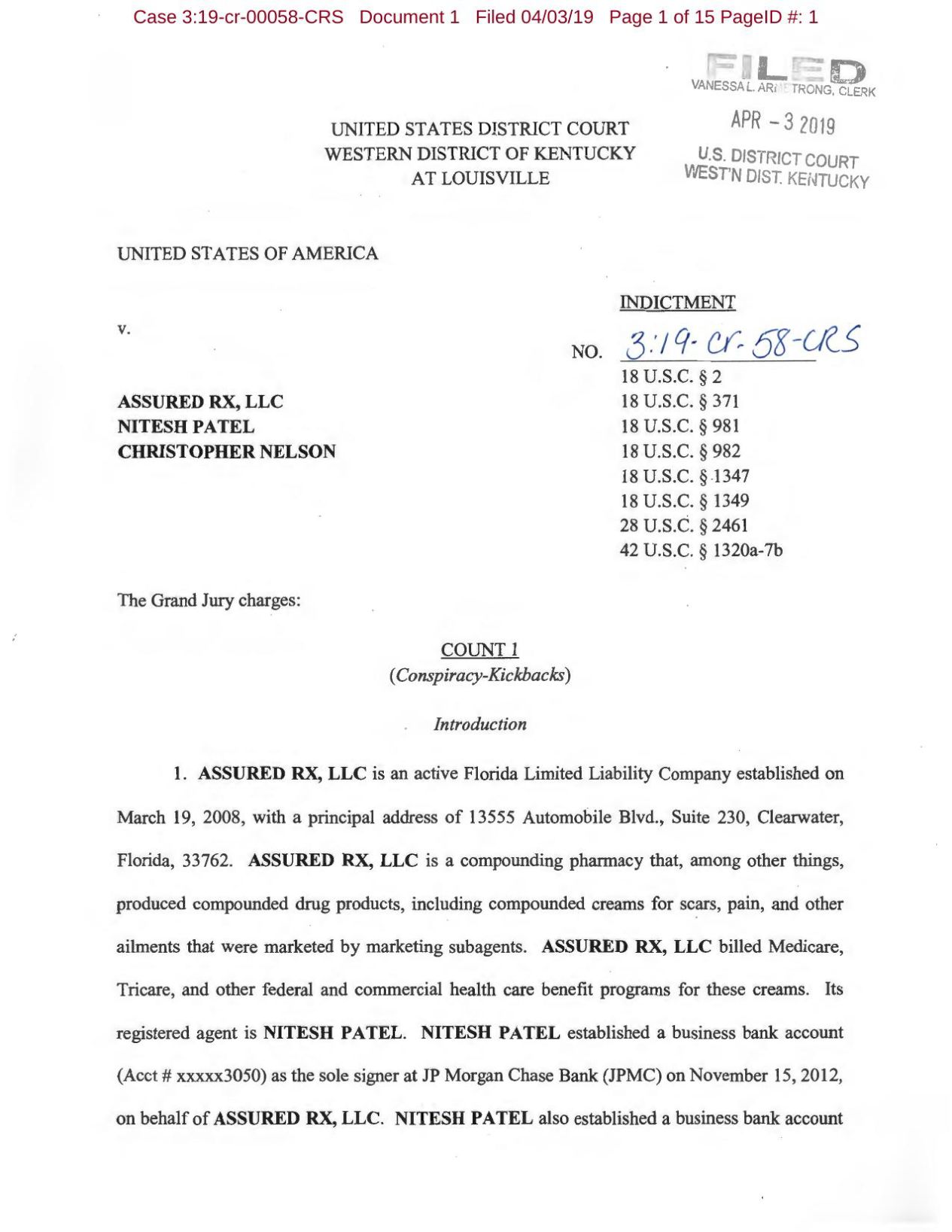 Christopher Nelson Indictment
