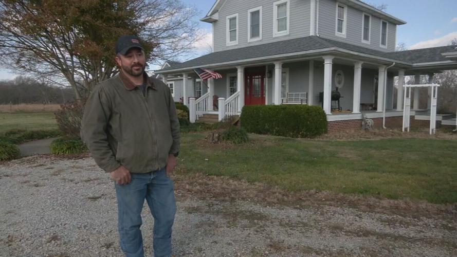 Brandon Heavrin stands Breckinridge County home