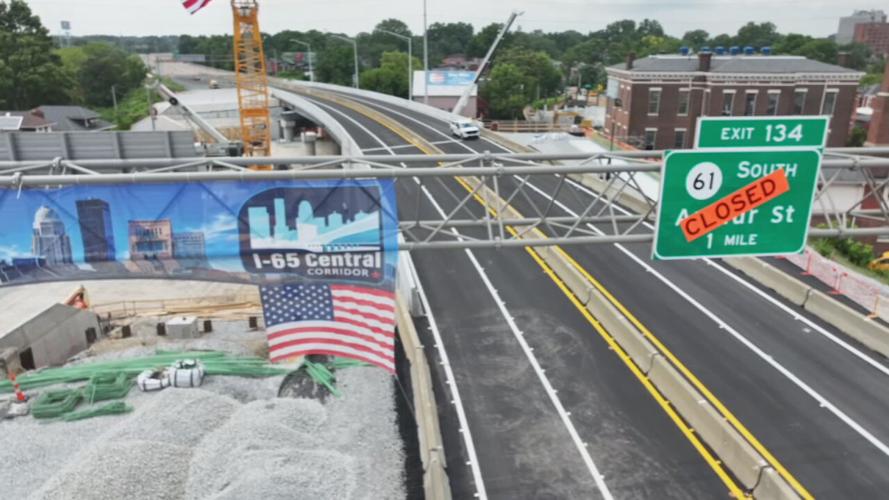 I-65 as of 7-28-26 ahead of early reopening