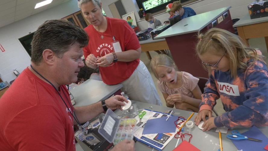 Students at Louisville's Holy Cross High School take part in Central Creativity's NASA Astro Camp