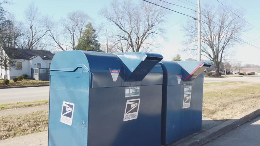 blue postal boxes generic