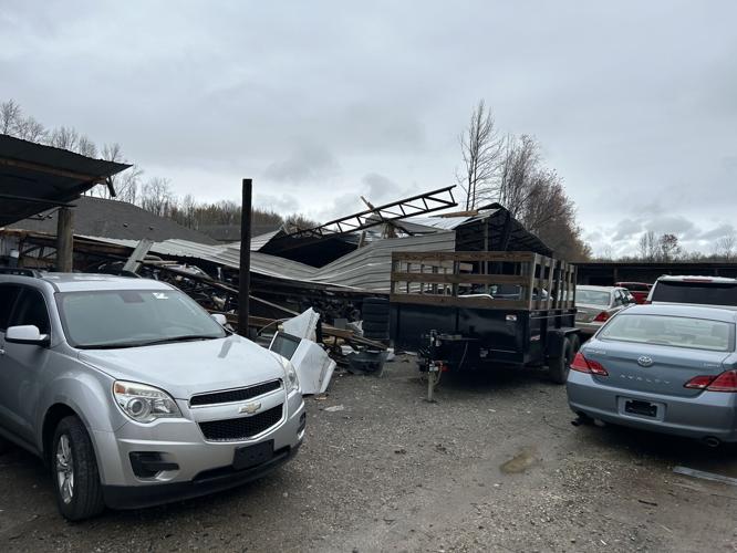Storm damage on W. Manslick Road