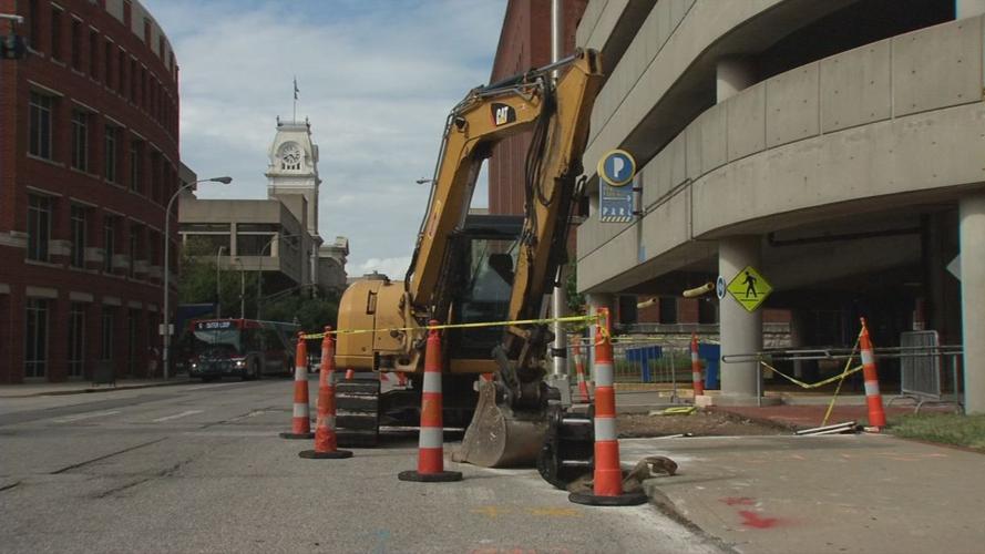 Crews work to repair road in Louisville