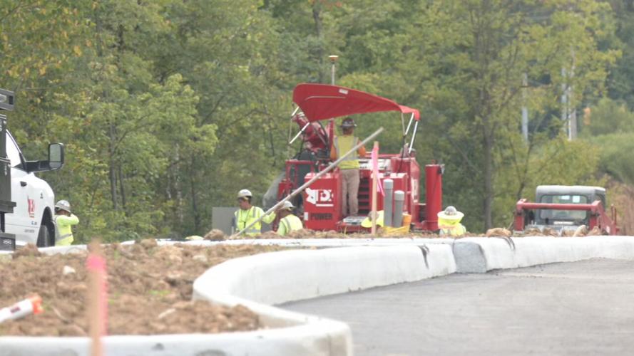 Sellersburg roundabout under construction