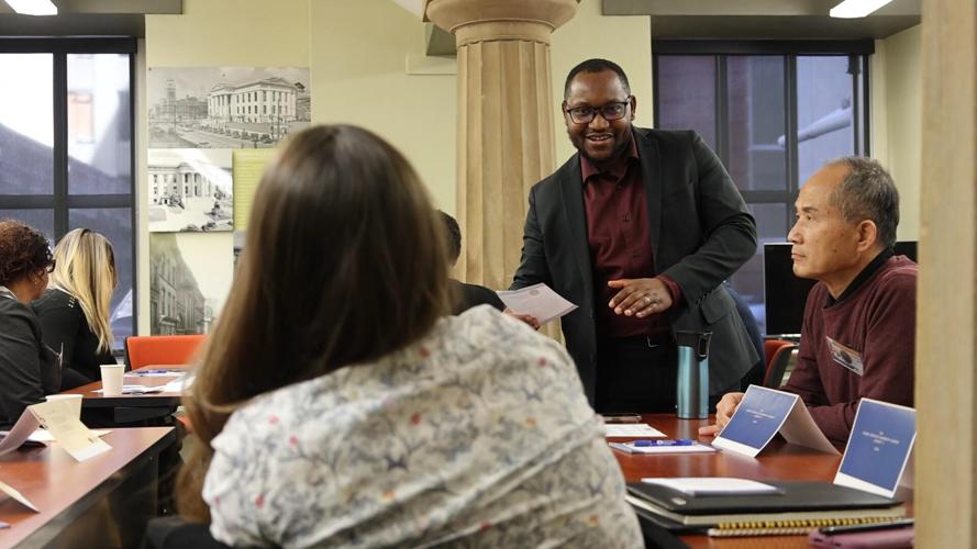 Amos Izerimana instructs at Global Leadership Academy.JPG