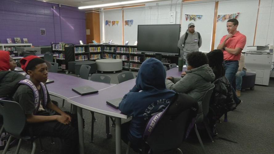 Big Brothers, Big Sisters group sessions at Hudson Middle 2-26-24